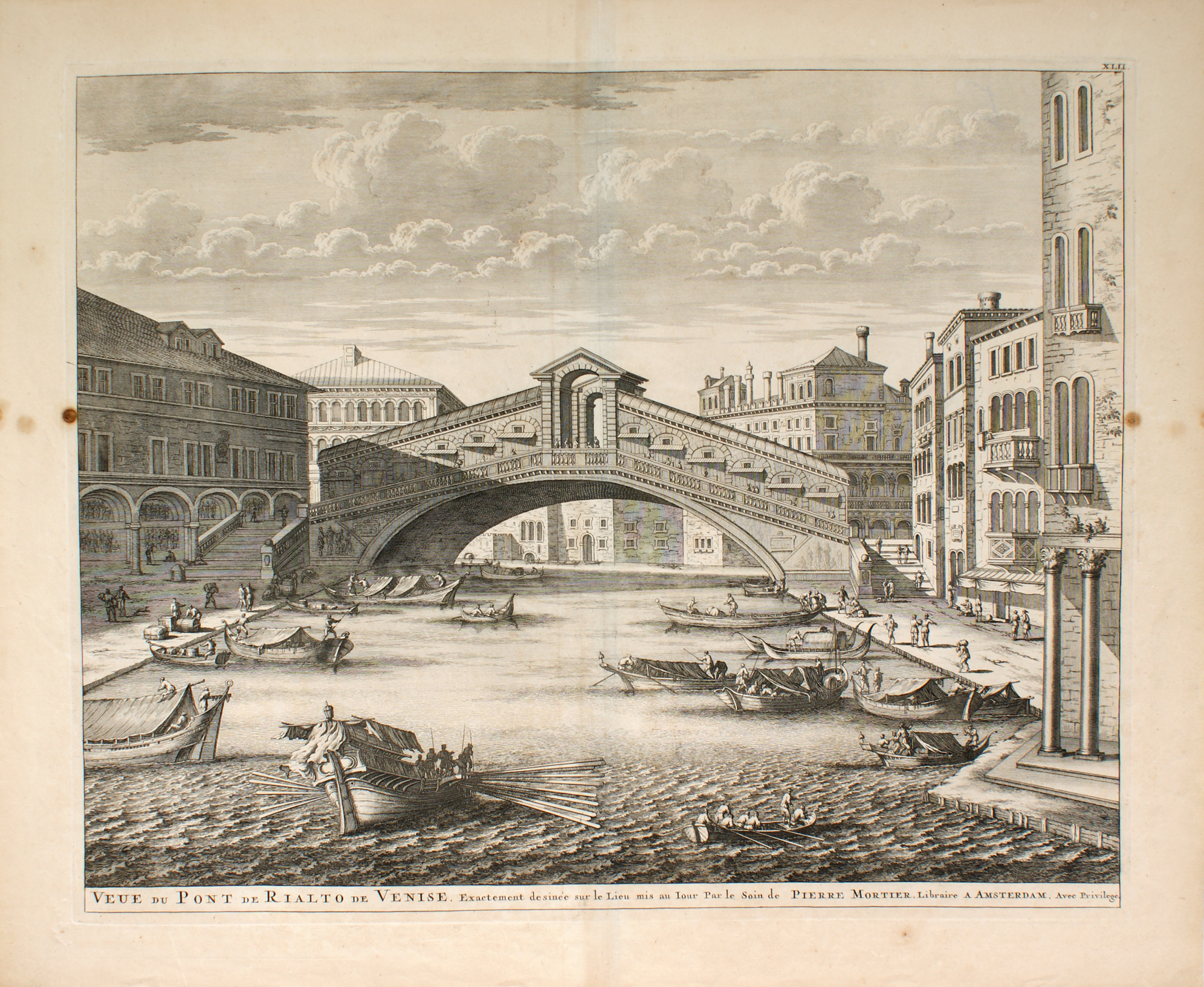 Vue du Pont de Rialto de Venise