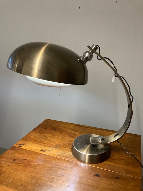 Lampada scrivania metallo cromato anni 70 modernariato vintage. Design -  Antique lamps
