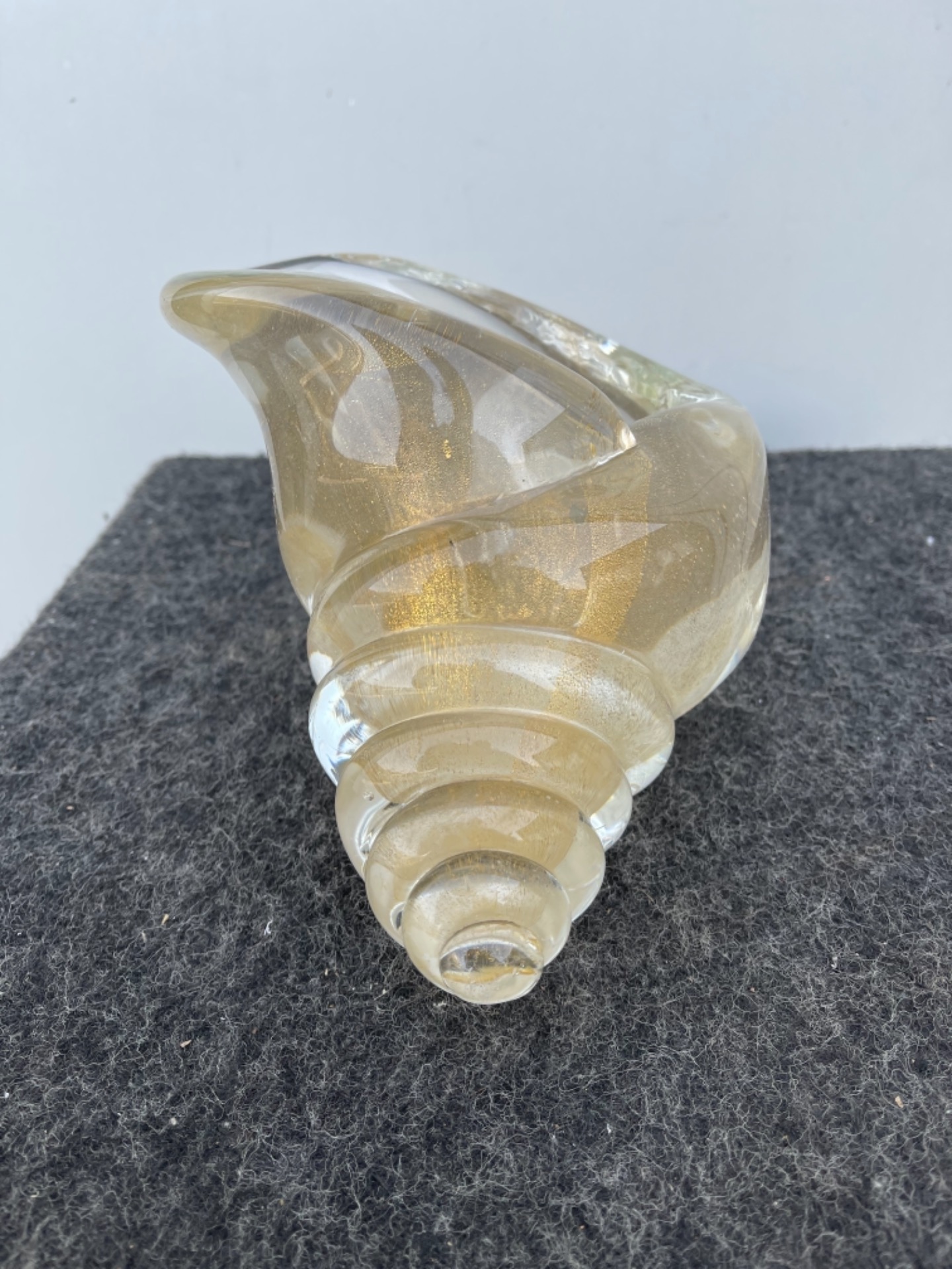 Vaso Vetro Conchiglia Trasparente 18 Cm - De Matteis