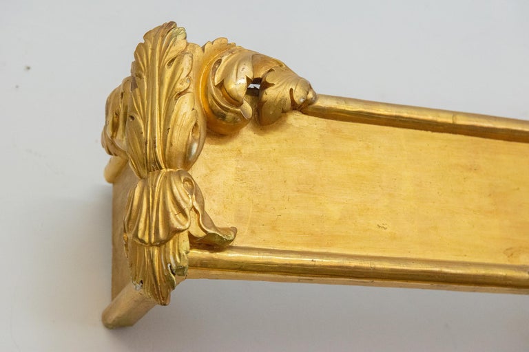 Antica riloga per tende in legno dorato - M/1693