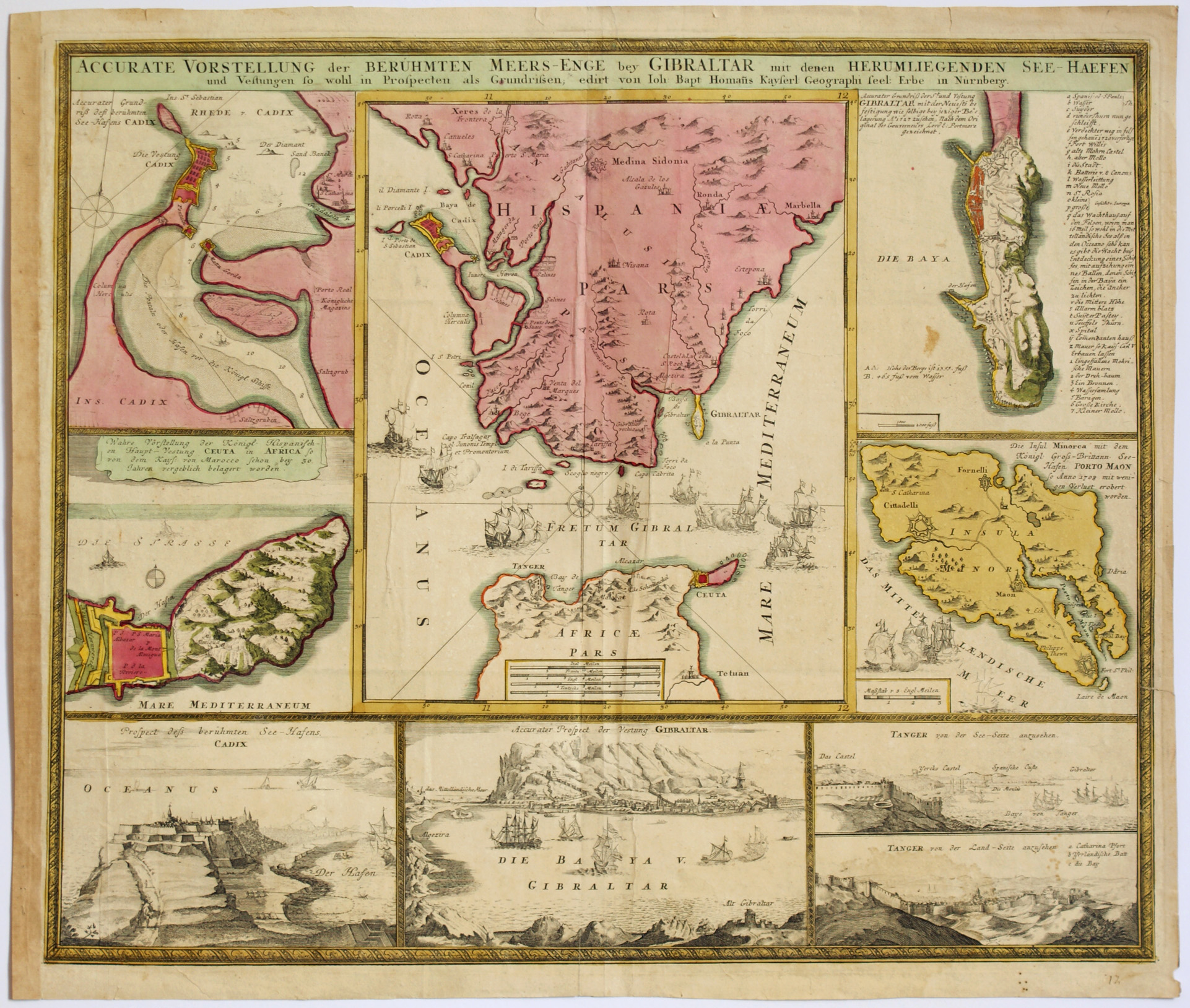 Maps and views of the Gibraltar's region