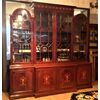 Important bookcase in finely inlaid mahogany feather, England early 19th century NOT ACTIVE     