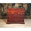 Chest of drawers with flap, veneered in briar walnut, Emilia, early 18th century     