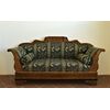 Sofa in carved and inlaid walnut, Piedmont, early 19th century, Charles X period     