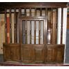  dars182 parete in noce con torniture, mis. larg. cm 250 x h 240 