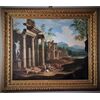 121) Seguace di Ddomenico Gargiullo "Capriccio architettonico con figure"
