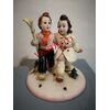 Trevir ceramic figurine depicting skiers     