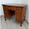 Baroque desk veneered in walnut briar - Louis XV style - 94 cm long!     