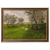 Italian landscape painting with flock     
