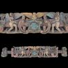 Splendida chiave di carretto siciliano scolpita e dipinta XIX secolo 