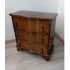 Walnut and briar veneered three-drawer cabinet - chest of drawers - chest of drawers - bedside table     
