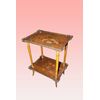 Antico tavolino stile Liberty francese con pitture di fine 1800