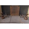 al280 - alari in ottone, epoca '800, misure cm L 25 x H 25 x P 45