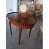 Tavolino inglese vittoriano  da salotto in satinwood ,bois de roses con intarsi in varie essenze .