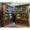  lib135 - coppia di librerie in noce, epoca '800, cm L 186 x H 273 x P 40 