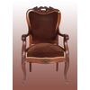 Gruppo di 4 poltrone francesi del 1800 stile Luigi Filippo in legno di mogano