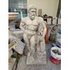 Spettacolare scultura raffigurante Ercole - H 130 cm - Marmo di Carrara