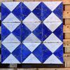Maioliche con rombo blu e bianco