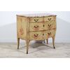 Cassettone in legno laccato policromo con decori a natura morta, Genova, XVIII secolo