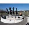 Spettacolare fontana in marmo con cavalli in bronzo - diametro 400 cm 
