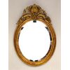 Specchiera ovale foglia oro metà 800