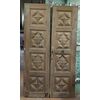  ptn702 - portoncino scolpito in legno di noce, mis. cm L 134 x H 238 