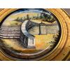 Antico delizioso piatto cantagalli Firenze fine 800 con paesaggio . Mis 23 