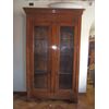 BOOKCASE WITH TWO DOOR INLAYS IN CARLO X STYLE WALNUT     