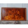QUADRO SOGGETTO FLOREALE REALIZZATO CON INTARSI IN LEGNO EPOCA FINE 800 FRANCIA  cm L161xH85