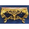 Console stile Luigi XV in legno dorato e marmo rosso - Italia 1° metà XX sec.
