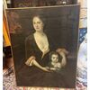 Pittore del XVIII secolo. Ritratto di donna con bambina. Olio su tele, cm 110x90.