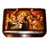 Scatolina in papier mache’ con scena dipinta:l’ultima cena.Francia. 