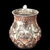 Bicchiere in argento sblazato con motivi floreali e rocaille.Londra 1860