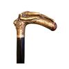 Bastone a soggetto erotico con impugnatura in bronzo raffigurante donna nuda distesa.Parte terminale del pomolo in ferro pieno da ‘difesa’.Canna in ebano