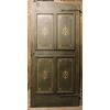  ptl521 - porta in legno a 4 pannelli dipinti, epoca '800, cm l 88 x h 190