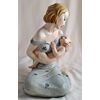 Zaccagnini  Figura femminile  in ceramica policroma  " maternità". 