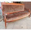 Divano neoclassico in noce, cm 176 x 60