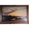 ENRICO COLEMAN (Roma 1846- 1911) “Tramonto sull'Agro Pontino".