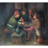 Interno di taverna olio su tavola XVII secolo