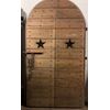 ptcr229 portoncino in rovere chiodato, misura cm L 120 x H 230