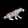 Scultura raffigurante una tigre in porcellana.Manifattura Royal Dux.