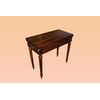 Tavolino da gioco francese stile Luigi XVI in legno di mogano del 1800