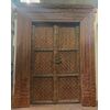PTN145 - Portone etnico in legno scolpito, misura con telaio cm L 200 x H 250, luce cm L 130 x H 210