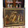 Pittore Napoletano del XVII Secolo. Scena sacra. Coppia. Olio su tela, cm 90x120.