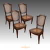 Group of four antique Genoese chairs Vienna straw seat     