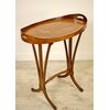 Elegante tavolino a vassoio in legno finemente intarsiato, firmato Emile Gallè (1846-1904), Francia 