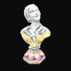 Busto di figura femminile con decoro floreale e fori portafiori.Mamifattura Antonibon,Nove di Bassano.
