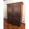 DOUBLE BODY IN SOLID WALNUT WITH 4 DOORS FROM THE EARLY 700s     