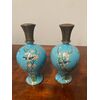 Coppia di vasi cloisonne porta profumo  XIX  secolo , antichi Cina . Rarità 
