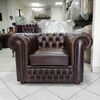 Poltrona chesterfield club nuova inglese originale marrone 